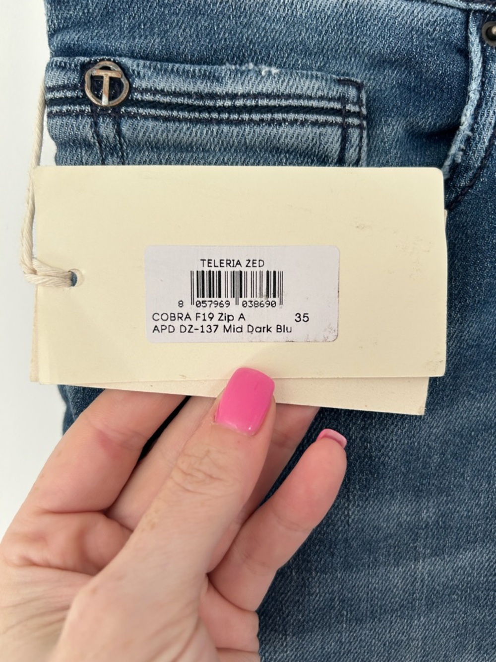 Indigo Men's Skinny Jeans in Washed Blue - Picture 5 of 6
